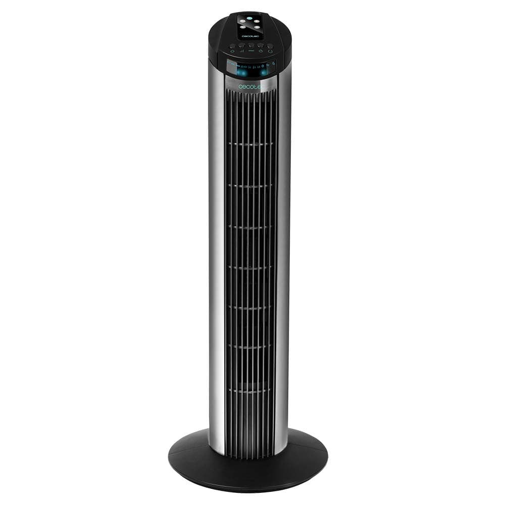 Cecotec Digitale Turmventilator mit Timer und Fernbedienung EnergySilence 890 Skyline, 50 W, 30'' (76 cm) Höhe, Oszillation, Kupfermotor, 3 Geschwindigkeiten, 3 Modi, Schwarz Höhe 30" | Fernbedienung Angebot bei HelloDeals