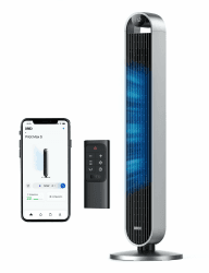 Dreo Smart Turmventilator Sehr Leise, 120° Oszillierender Ventilator mit Kühlung, 25dB Standventilator mit Fernbedienung für Schlafzimmer, 12 Geschwindigkeiten, 4 Modi, 12-Stund-Timer, Pilot Max S Angebot bei HelloDeals