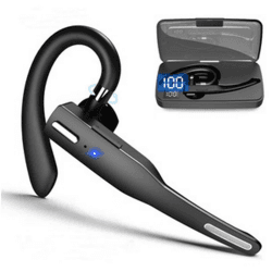 Topiky Bluetooth-Telefonhörer, Bluetooth 5.1-Noise-Cancelling-LED-Digitalanzeige, Einzelohr-Bluetooth-Headset, Kabellose Kopfhörer mit Ladefach für Sport(Standardkopfhörer mit Ladefach) Angebot bei HelloDeals