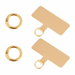 2 Stück Handy Lanyard Patch, Handykette Halterung Universal Phone Tether Tabs, Handy Sicherung Patch Pads mit Metallring, Ohne Klebstoff Tragbar Handy Lanyard Patch für Handy Ersatzteil Gold Angebot bei HelloDeals