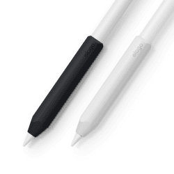 elago 2er Paket Silikongriff Kompatibel mit Apple Pencil USB-C, Kompatibel mit Apple Pencil 2. und 1. Generation, Ergonomische Design mit Magnetischer Aufladung und Double Tap (Weiß/schwarz) Weiß/ schwarz Angebot bei HelloDeals