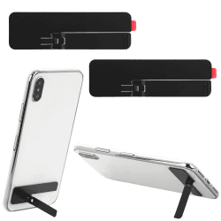 TIESOME Ultradünner Handy Ständer, 2 Stück Unsichtbar Einstellbare Vertikale Horizontale Platzierung Telefonständer Telefonhülle Metall Kick Stand Kompatibel mit jedem Handy Angebot bei HelloDeals