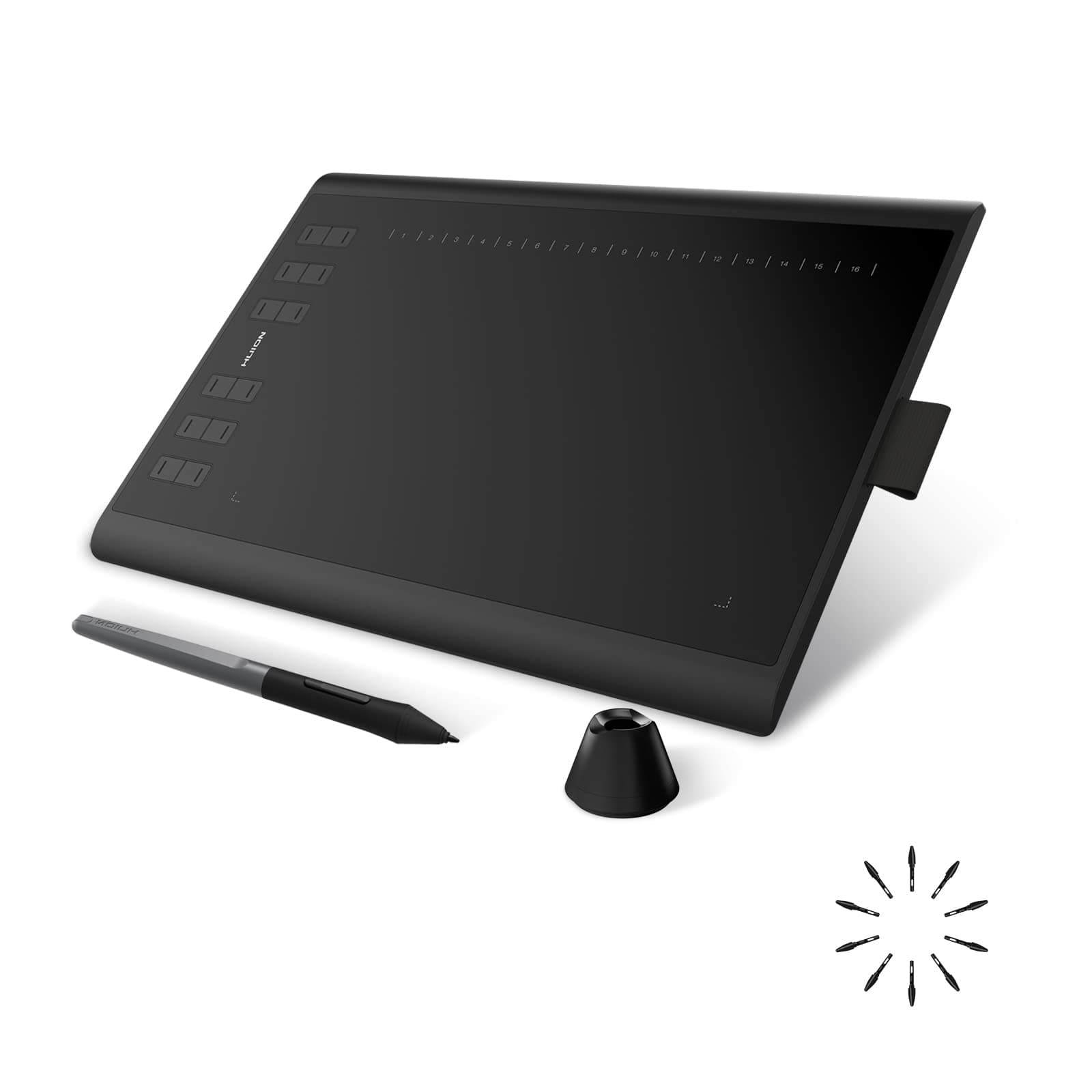 HUION Inspiroy H1060P Zeichentablett mit 8192 Druckempfindlichem, Batterielosem Stift und 12 Benutzerdefinierten Hot Keys, 10 x 6,25 Zoll Grafiktablett zum Zeichnen, Schreiben, Entwerfen, Unterrichten Angebot bei HelloDeals