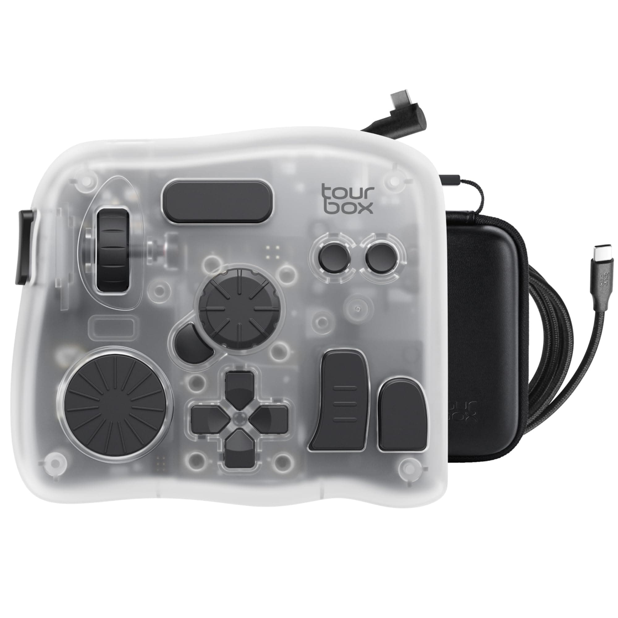 TOUR BOX Elite Plus, iPad-Zeichnen, Bluetooth-Controller für Video- und Foto- Bearbeitung, iPad/Mac/Windows-Konsole, Procreate Lightroom Photoshop LumaFusion DaVinci Programmierbares Tastaturset ElitePlus+Kabel+Tasche Angebot bei HelloDeals