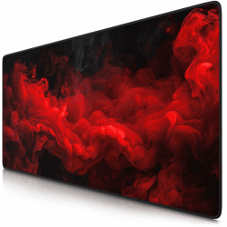 TITANWOLF - XXL Speed Gaming Mauspad 900 x 400mm - XXL Mousepad - Tischunterlage Large Size - verbessert Präzision und Geschwindigkeit - Red Smoke Angebot bei HelloDeals