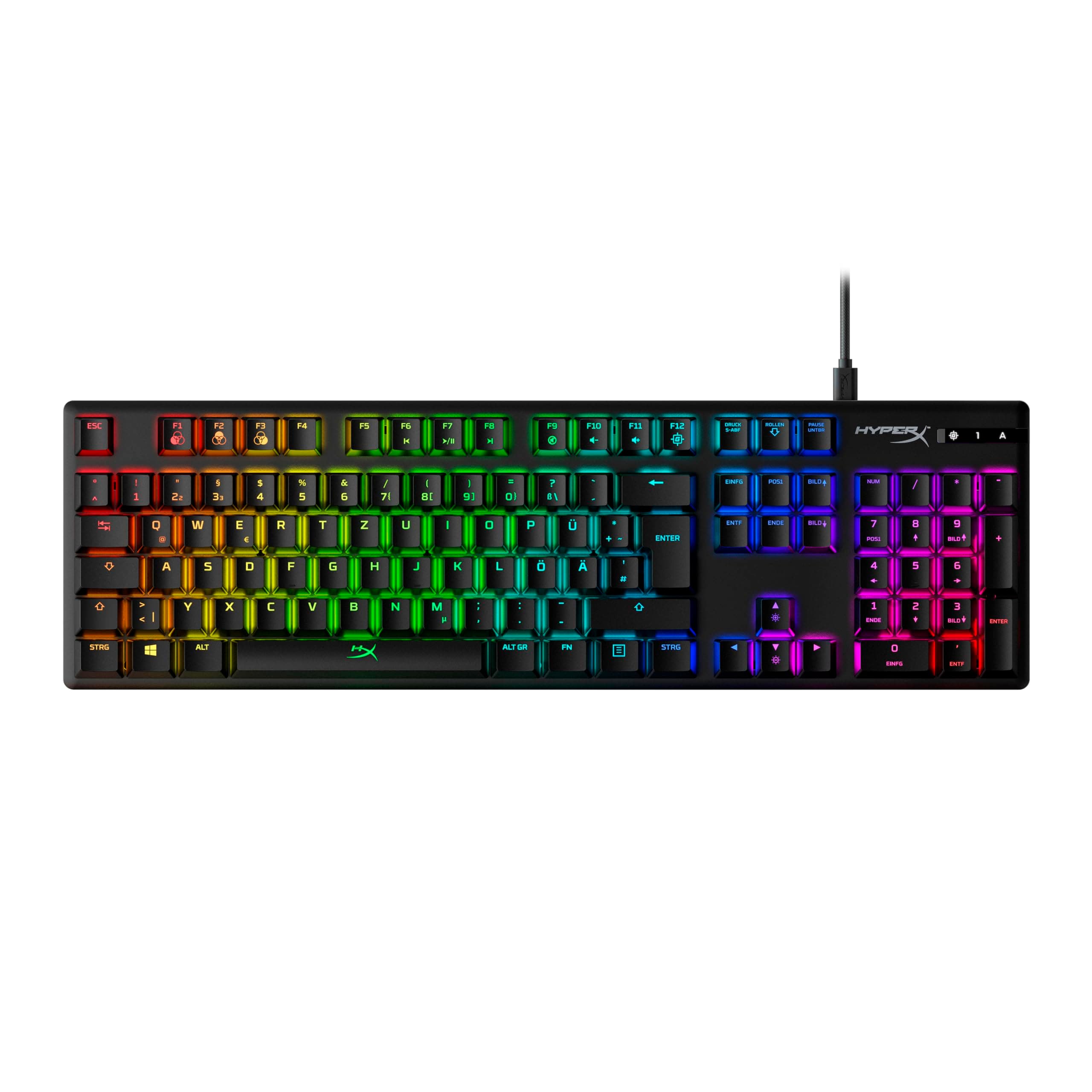 HyperX Alloy Origins mechanische Gaming-Tastatur – RGB Beleuchtung, HyperX Red Switches (linear), QWERTZ DE-Layout, Aluminiumgehäuse, USB-C, für PC, PS5, Xbox, Schwarz Single Angebot bei HelloDeals