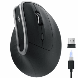 acer 2.4G Ergonomische Maus, Vertikale Optische Maus Kabellos 1600 DPI, Wiederaufladbar Wireless Mouse, Funkmaus mit USB-A Empfänger für PC und Laptops, Kompatibel mit Windows, macOS, Linux usw. Angebot bei HelloDeals