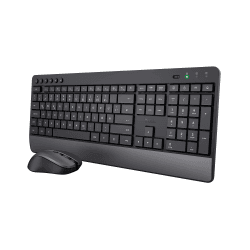 Trust Trezo Tastatur Maus Set Kabellos, Qwertz-Layout, Nachhaltiges Design, Kabellose mit Funkmaus, Leise und Ergonomische Combo, 48 Monaten Batterielaufzeit, PC, Laptop, Schwarz, 2.4 GHz Angebot bei HelloDeals