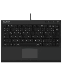 KeySonic extra Mini-Tastatur mit Touchpad, USB Kabel (2 m), voller Tastenumfang, SoftSkin, ACK-3410 (DE) Super Mini Layout Mit Touchpad Single Angebot bei HelloDeals