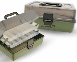 Angel-Berger Angelkoffer 2 ladig Gerätekoffer Angelkasten 2 Ausziehbare Laden Angel-Kiste für Angelzubehör Angelbox Angebot bei HelloDeals