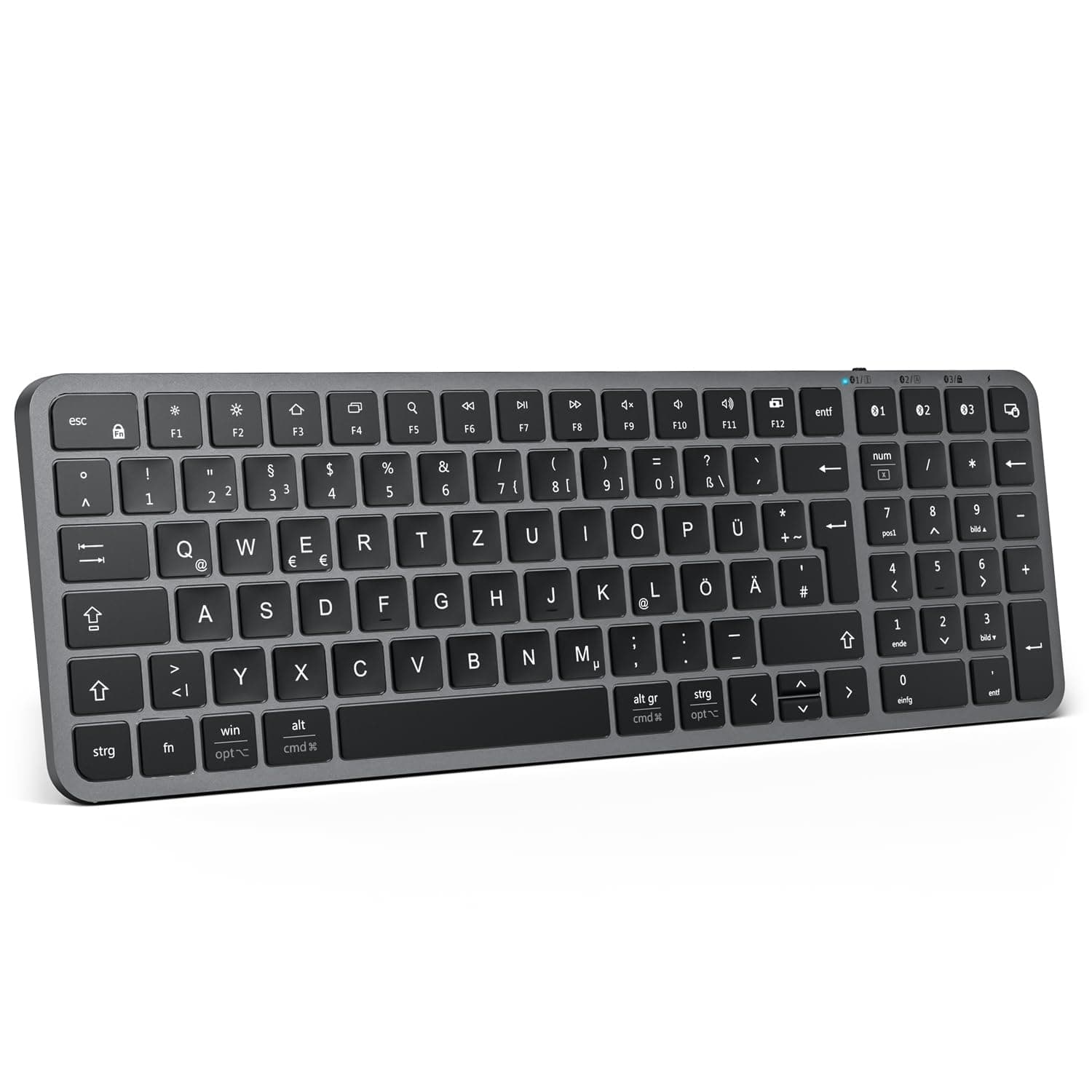 iClever Bluetooth Tastatur Mac, Tastatur kabellos Multi-Device mit Easy-Switch für bis zu 3 Geräte, –für PC, Windows, Mac, Chrome OS, Android, iPad OS, Deutsches QWERTZ-Layout Angebot bei HelloDeals