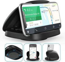 Handyhalterung Auto, 360° Drehbar Handy Halterung Auto, Armaturenbrett Auto Handyhalterung Mit Klebesockel, KFZ Handyhalter Auto für iPhone 16/15/14/13/Pro Max/XS/XR, Samsung Galaxy Smartphones Schwarz Angebot bei HelloDeals