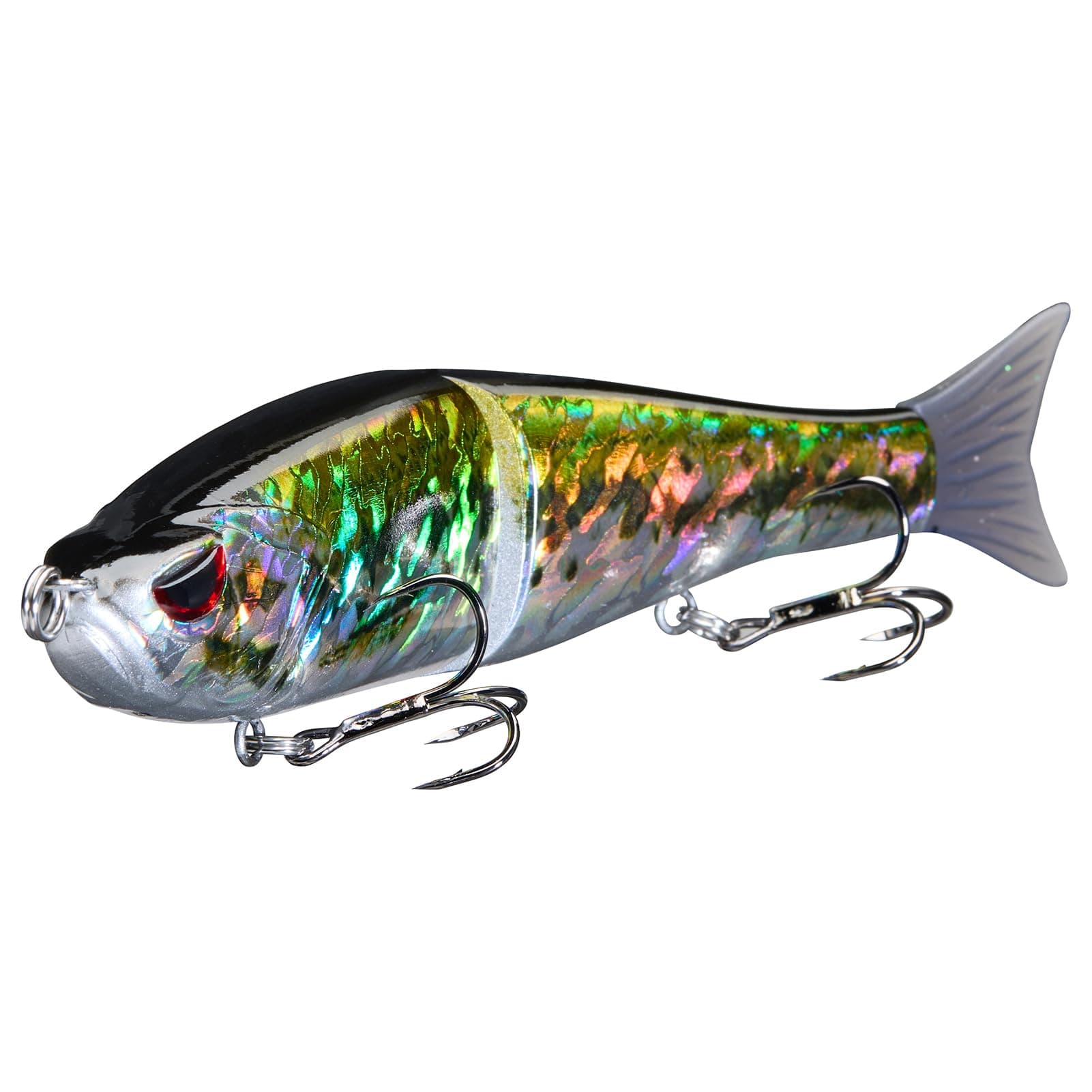 BASSDASH Wobbler Kunstköder Angelköder Summer Dancer Glide Bait Single-Jointed Swimbait Hecht Lachs Forelle Muskie Bass Babybass 4.5in/0.65oz Angebot bei HelloDeals