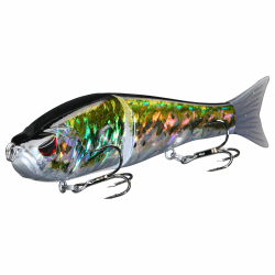 BASSDASH Wobbler Kunstköder Angelköder Summer Dancer Glide Bait Single-Jointed Swimbait Hecht Lachs Forelle Muskie Bass Babybass 4.5in/0.65oz Angebot bei HelloDeals