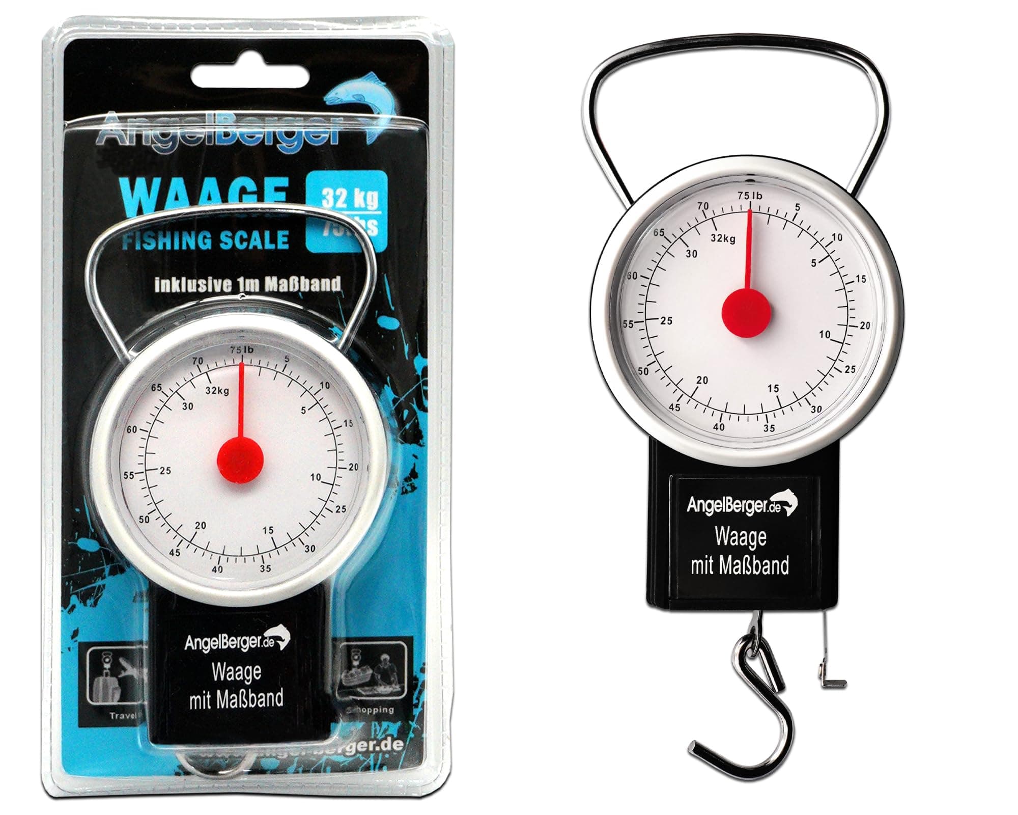 Angel-Berger Waage mit Maßband Hängewaage Anglerwaage Angebot bei HelloDeals