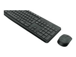 Logitech MK235 Kabelloses Set mit Tastatur und Maus für Windows, US QWERTY-Layout - Grau Angebot bei HelloDeals