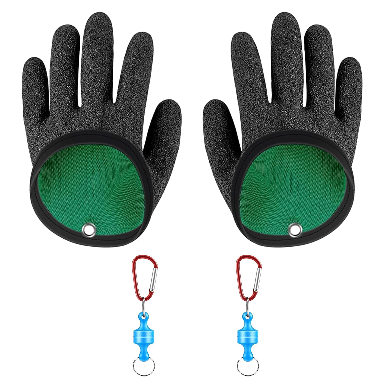 1 Paar wasserdichte Angelhandschuhe Stichfest Anti Schnitt Landehandschuh Hecht mit 2 Magnetic Buckle Angelzubehör für Den Sicheren Umgang mit Hecht Zander Wels Angebot bei HelloDeals