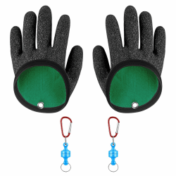 1 Paar wasserdichte Angelhandschuhe Stichfest Anti Schnitt Landehandschuh Hecht mit 2 Magnetic Buckle Angelzubehör für Den Sicheren Umgang mit Hecht Zander Wels Angebot bei HelloDeals