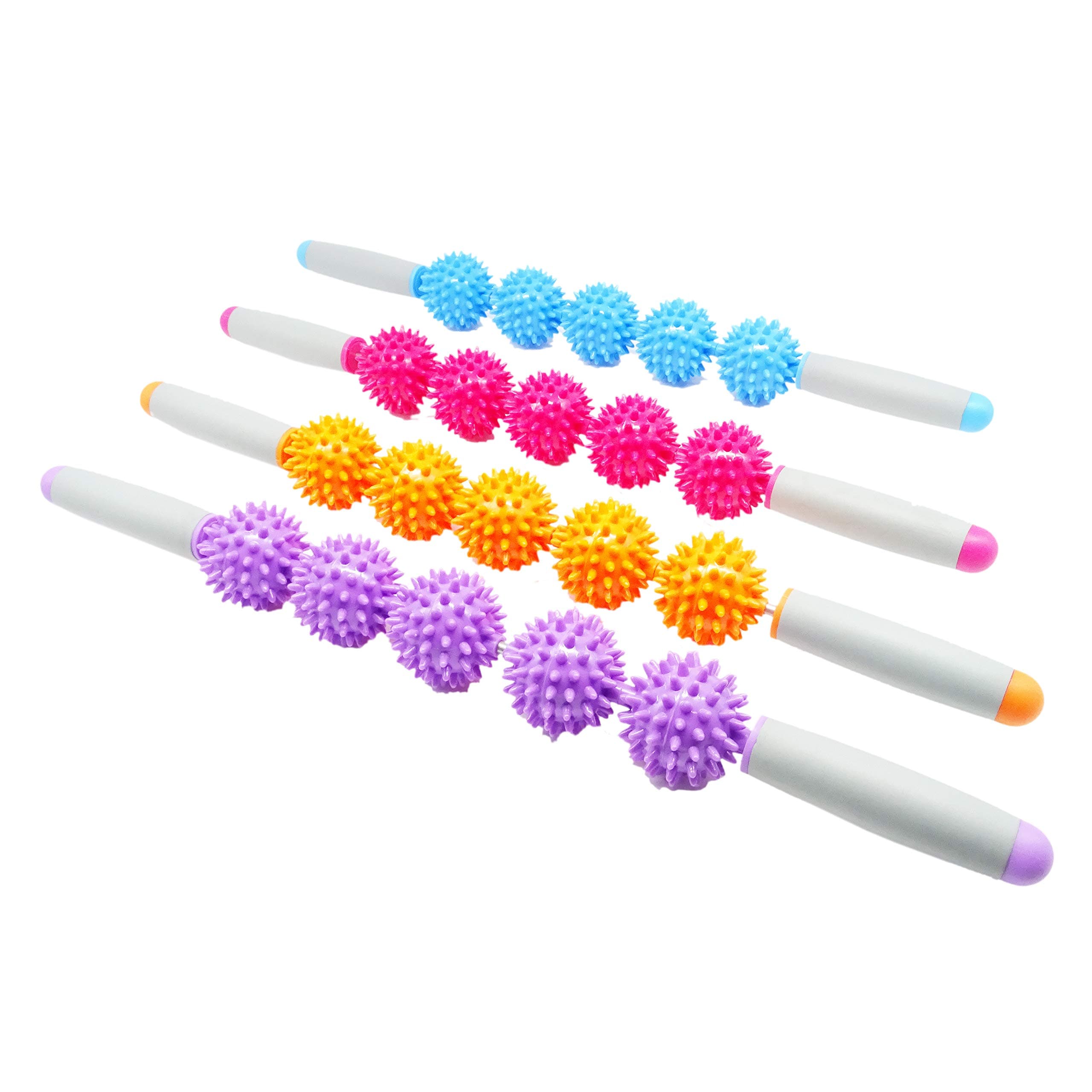 Faszienrolle mit 5 Bällen für Selbst-Massage und Entspannung von Muskulatur im Rücken, Schulter; Beinen Fitness weicher Kunststoff Angebot bei HelloDeals