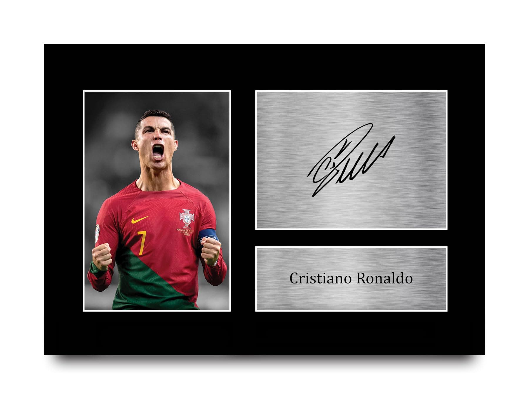 HWC Trading A4 Cristiano Ronaldo Portugal Geschenke Gedrucktes Signiertes Autogramm Foto für Fußball Anhänger and Fans - A4 (Ungerahmt) Cristiano Ronaldo Angebot bei HelloDeals