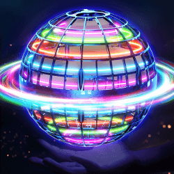 Fliegender Ball Spielzeug (Blau, Verbessert): LED Hover Orb, Boomerang Ball, Flying Toys für Mädchen und Junge, Geschenk für Kinder ab 6, 7, 8, 9, 10, 11, 12 Jahre Angebot bei HelloDeals