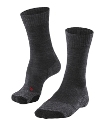 FALKE Damen TK2 Wandersocken mittelstarke Polsterung antiblasen warm Trekkingsocken Thermo atmungsaktive schnelltrocknende klimaregulierende geruchshemmende Wolle Funktionsmaterial 1 Paar 39-40 Grau Asphalt Melange 3180 Angebot bei HelloDeals