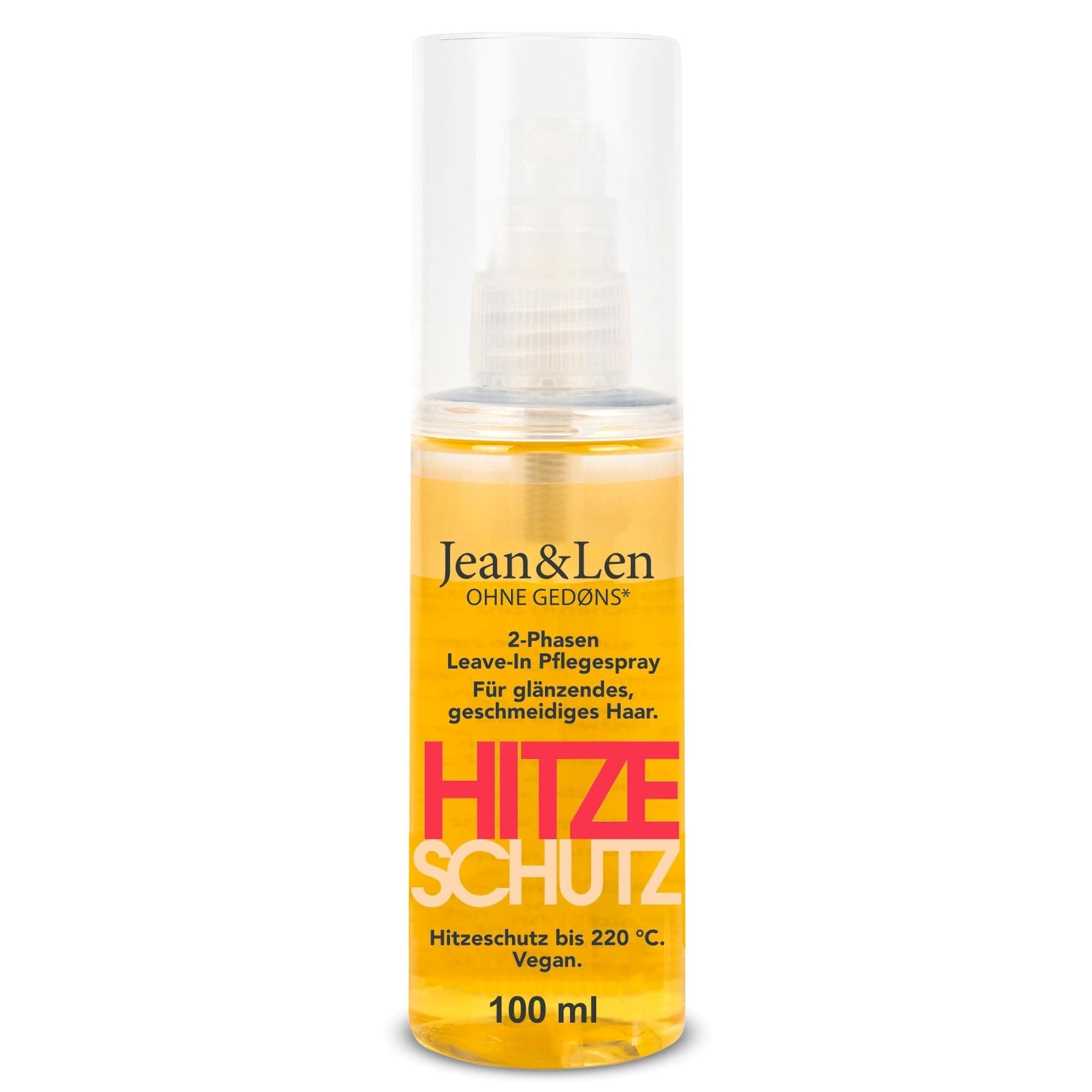 Jean & Len Hitzeschutz 2-Phasen Leave-In Spray, für jeden Haartyp, schützt das Haar vor Hitzeschäden bis 220°C, Anti-Frizz-Formulierung, Heat Protection Spray, ohne Parabene & Silikone, vegan, 100 ml Sinnlich 100 ml (1er Pack) Angebot bei HelloDeals