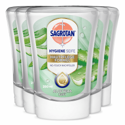 Sagrotan No-Touch Nachfüller Aloe Vera – Für den automatischen Seifenspender – 5 x 250 ml Handseife Aloe Vera 250 ml (5er Pack) Angebot bei HelloDeals