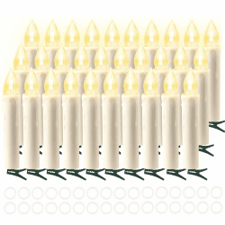 Koopower 30er LED Kerzen mit Timer, IP64 Dimmbar Kerzenlichter Flammenlose Christbaumkerzen für Weihnachtsbaum, Weihnachtsdeko, Hochzeit, Geburtstags, Party-Warmes Weiß 30er Kabellose Kerzen Angebot bei HelloDeals