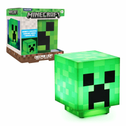 Minecraft Creeper Tischlampe mit offiziellen Creeper-Sounds, Handheld-Nachtlicht für Kinderzimmer oder Gamer-Deko, Offiziell lizenziert, Grün Creeper Grün Angebot bei HelloDeals