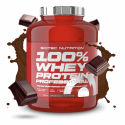 Scitec Nutrition 100% Whey Protein Professional - Angereichert mit zusätzlichen Aminosäuren und Verdauungsenzymen - Glutenfrei - Palmölfrei, 2.35 kg, Schokolade Schokolade 78 Portionen (1er Pack) Angebot bei HelloDeals