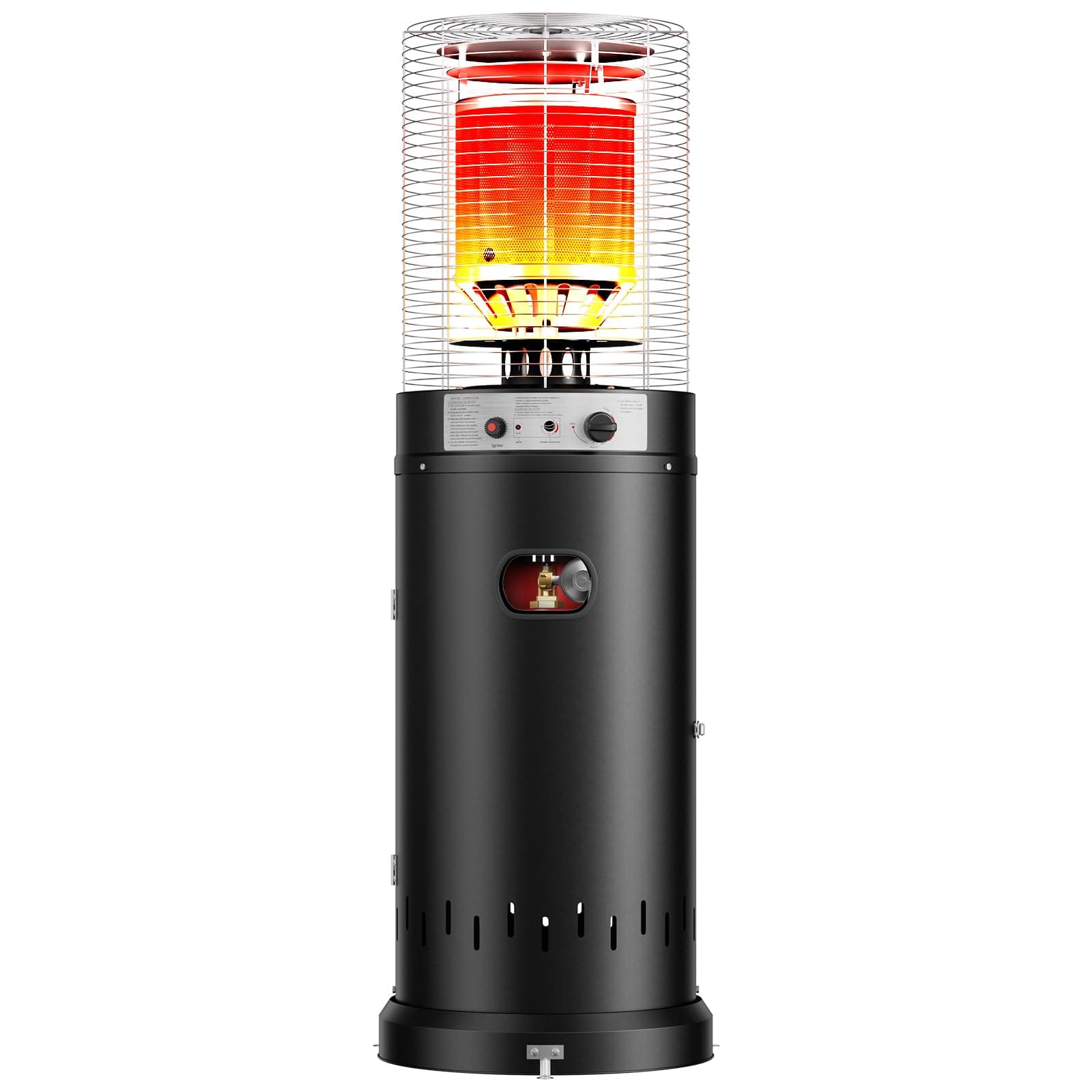 Heizpilz Gas for für Terrasse Terrassenheizer Terrassenheizstrahler - Einfache Zündung - 11kW Propan Heizstrahler Gas für Garten & Terrasse - Mobile Räder, Regler & Schlauch Angebot bei HelloDeals