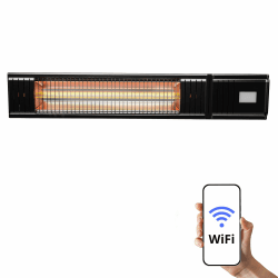 HOME It® Infrarotstrahler Terrasse | 2000W Heizstrahler Infrarot Wandmontage mit WiFi & App-Steuerung | 9 Heizstufen, IP65 Wasserschutz, Fernbedienung & Timer, Outdoor Infrarotheizung Ideal für Balkon 2000W Schwarz Angebot bei HelloDeals