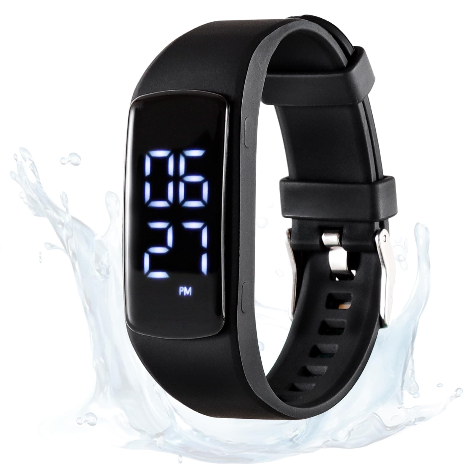 Schrittzähler Uhr Ohne Handyverbindung, IP68 wasserdichte, EPERSU Fitness Tracker Armband Kalorienzähler für Kinder, Männer, Frauen, Ohne App, Ohne Bluetooth, für Sauna & Schwimmen Angebot bei HelloDeals