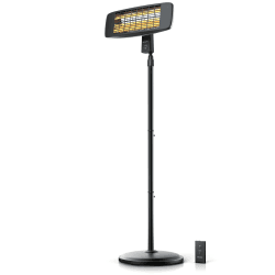 Brandson - Heizstrahler mit Fernbedienung Outdoor Indoor - Elektro Infrarot Terrassenheizstrahler - 3 Leistungsstufen Heizelemente - LED Power Indikator - Wandhalterung - Balkon Garten Terrasse A: Typ 1 Angebot bei HelloDeals