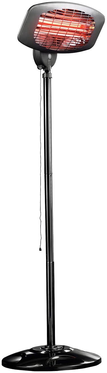 Semptec Urban Survival Technology Terassenheizstrahler: Quarz-Außen-Heizstrahler QW-2000 mit Standfuß, höhenverstellbar, IPX4 (Quarzstrahler, Heizstrahler Aussenbereich, Dunkelstrahler) Angebot bei HelloDeals
