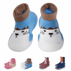 Bébé Chaussettes Antidérapantes Chaussures, Chaussons Chaussettes Semelle Souple Antidérapants Pour bébé, Unisex Pantoufles Pour Fille Garçon Blue Cat 20 21 Yards 21 EU X-Weit Angebot bei HelloDeals