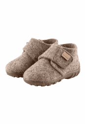 Sterntaler Hausschuhe uni - Unisex Hausschuhe aus Wollfilz - Baby und Kinder Hüttenschuh mit rutschfester Sohle - Kindergarten Pantoffeln mit Klettverschluss 23 EU Braun Angebot bei HelloDeals