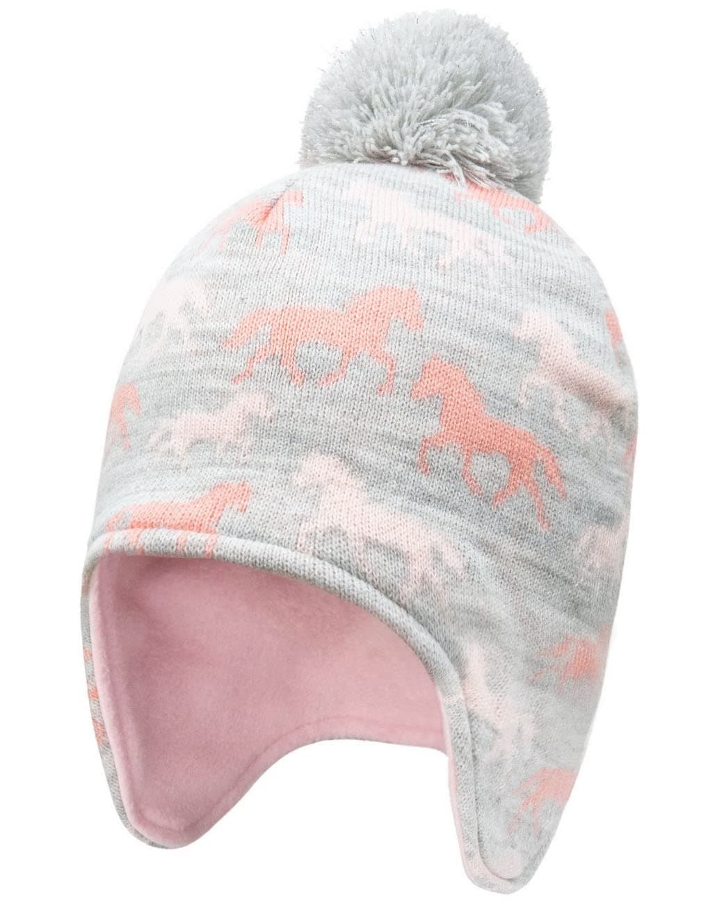 Jungen Wintermütze Beanie Hut, Mädchen Strickmütze Mütze mit Bommel… 55 Pferd Angebot bei HelloDeals