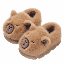 Plüsch Hausschuhe Kinder Capybara Mädchen Jungen Winter Flauschige Pantoffeln Cute Cartoon Häschen Gefüttert Hauspantoffeln Rutschfeste Kuscheliger Geschlossen Wärm Winterslipper Slip-On Indoor Schuhe D04 Kaffee 41 EU Angebot bei HelloDeals