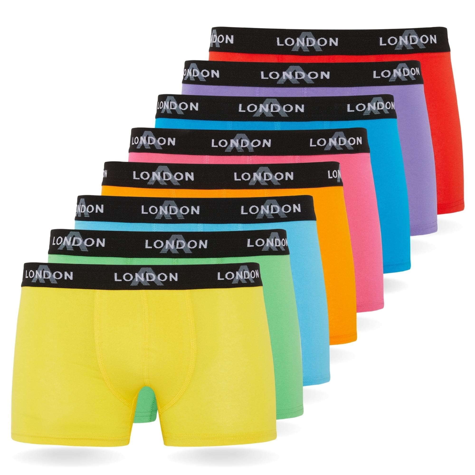 FM London 4/8er-Pack Herren-Boxershorts mit elastischem Bund L Neonfarben Sortiert (8er-pack) Angebot bei HelloDeals