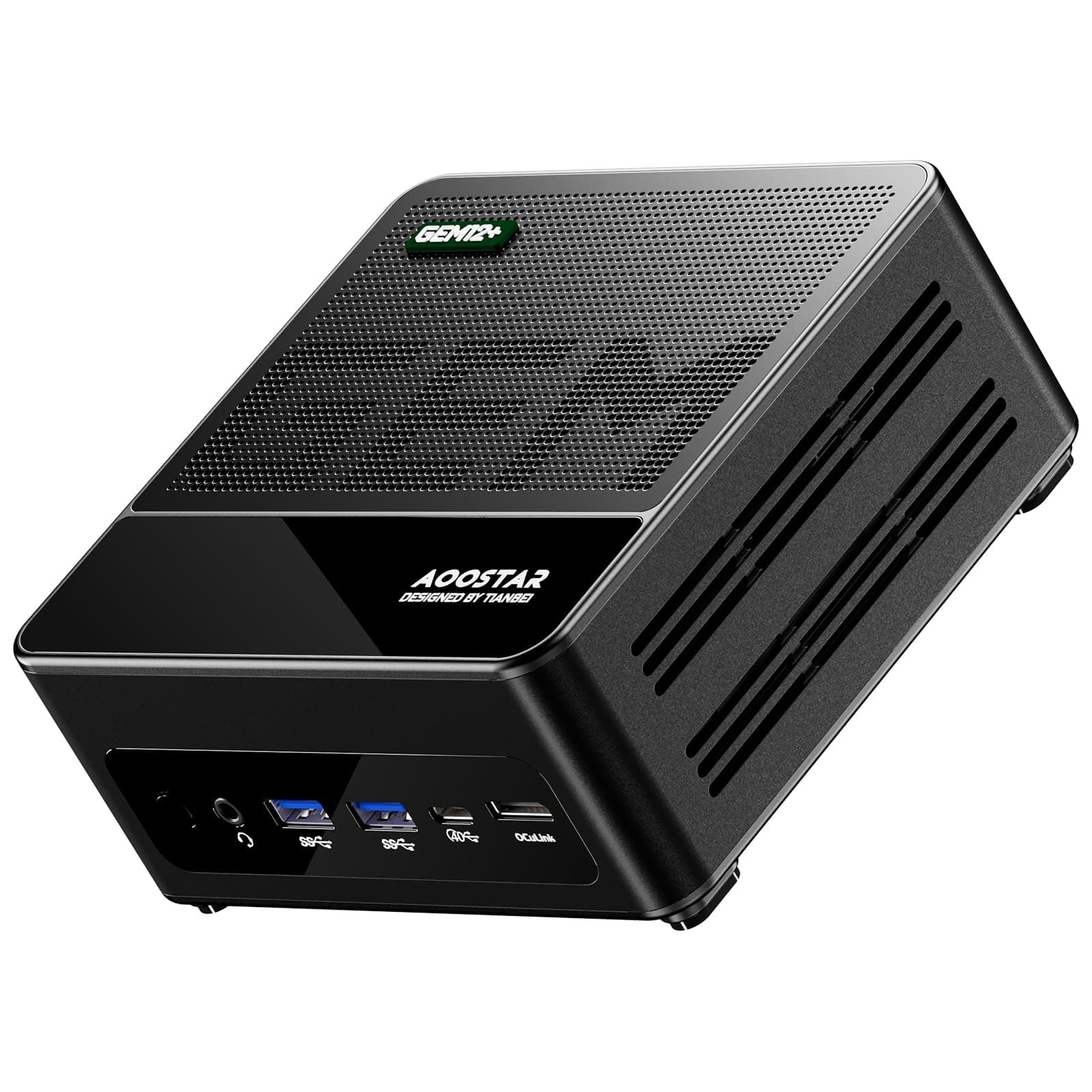 AOOSTAR GEM12+ 8845HS Mini PC, Schwarz Mini Gaming PC Ryzen 7 PRO 8845HS(8C/16T, bis zu 5.1Ghz), 32GB DDR5 RAM 1TB PCIE4.0 SSD Mini Computer 4K 4-Display/OCULINK/HD2.1/DP1.4/2*USB4/WiFi6/2*2,5G RJ45 04Black GEM12 8845HS 32 RAM 1T SSD Angebot bei HelloDeals