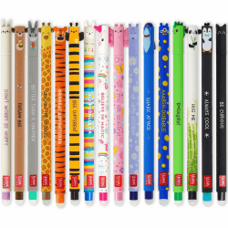LEGAMI - Set of 16 Erasable Gel Pens with Thermosensitive Erase Ink, 0.7mm Tip, Animal Designs' Angebot bei HelloDeals