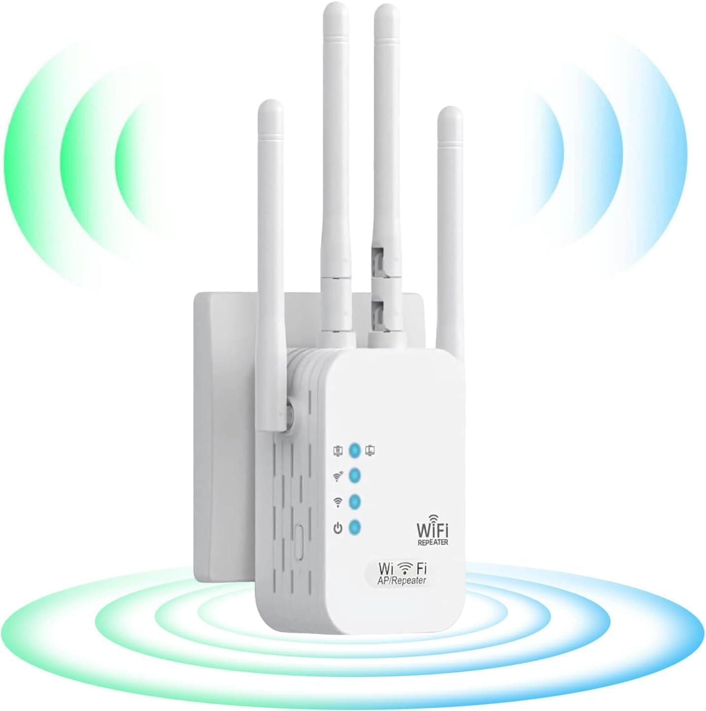 WLAN-Repeater, WLAN-Signalverstärker, 1200 Mbps, Dualband-WLAN-Extender 5 GHz und 2,4 GHz, WLAN-Verstärker mit Ethernet-Port, 360°-Abdeckung, kompatibel mit allen WLAN-Routern Angebot bei HelloDeals