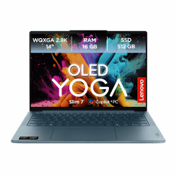 Lenovo Yoga Slim 7 Laptop | Copilot+ PC | 14" 2.8K WUXGA OLED Display | AMD Ryzen AI 5 340 | 16GB RAM | 512GB SSD | AMD Radeon Grafik | Win11 | QWERTZ | Tidal Teal | 3 Monate Premium Care Angebot bei HelloDeals