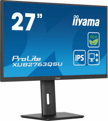 iiyama Prolite XUB2763QSU-B1 68,6cm 27" IPS LED-Monitor WQHD 100Hz HDMI DP USB3.2 Slim-Line Höhenverstellung Pivot Adaptive Sync Energieklasse B schwarz 27 Zoll QHD mit Höhenverstellung Angebot bei HelloDeals