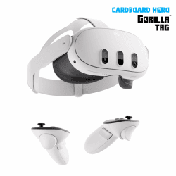 Meta Quest 3 512 GB – Die leistungsstärkste Quest – Ultimative Mixed-Reality-Erlebnisse – Gorilla Tag Cardboard Hero Bundle – Amazon Exclusive Headset 512GB Angebot bei HelloDeals