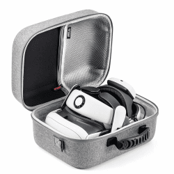 DEVASO Große Tasche für Meta Quest 3, Reisen Lagerung Tragetasche Kompatibel mit Kiwi Design/BOBOVR Akku Elite Strap und Anderem Zubehör, Hartschalen Tasche für Reisen und Aufbewahrung GRAU Angebot bei HelloDeals