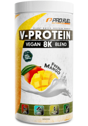 Vegan Protein – MANGO - V-Protein 8K Blend - unglaublich lecker & cremig - mit Protein aus Sonnenblume, Reis, Erbse, Hanf, Kürbis uvm. - pflanzliches Proteinpulver mit 78% Eiweiß Mango 25 Portionen (1er Pack) Angebot bei HelloDeals