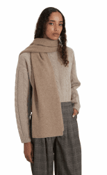Style & Republic Damen Kaschmir Schal aus 100% Cashmere - dein kuscheliger Premium Strick-Schal für stilvolle Herbst- & Winter-Momente, ideale Größe 52 cm x 172 cm Einheitsgröße Nougat Angebot bei HelloDeals